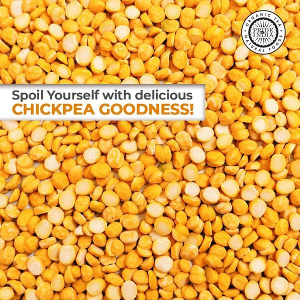 Pride Of India - PACK of 6 - Indian Split Yellow Chickpea Lentils - Protein & Fiber Rich Chana Dal