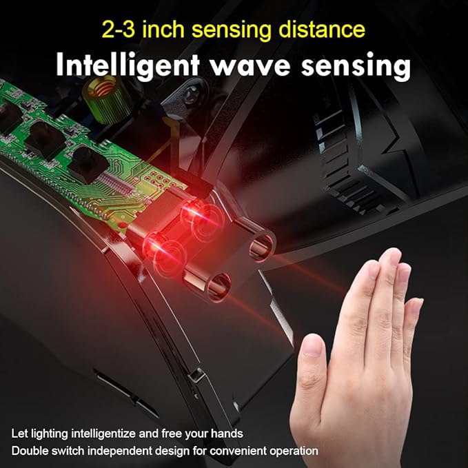 High Power LED Headlamp Super Bright Adult Motion Sensor Headlight Spotlight Waterproof