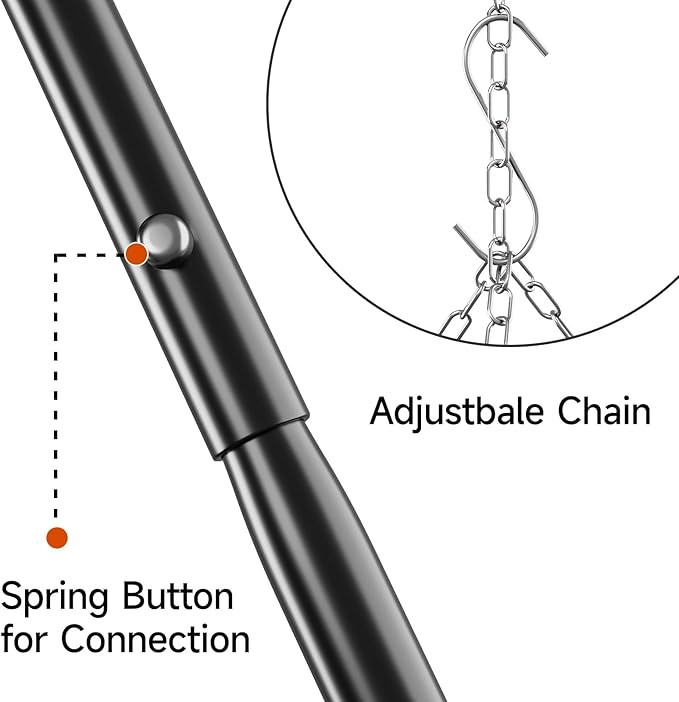 Campfire Tripod for Cooking, Campfire Cooking Equipment, Round Grill Grate with Adjustable Height