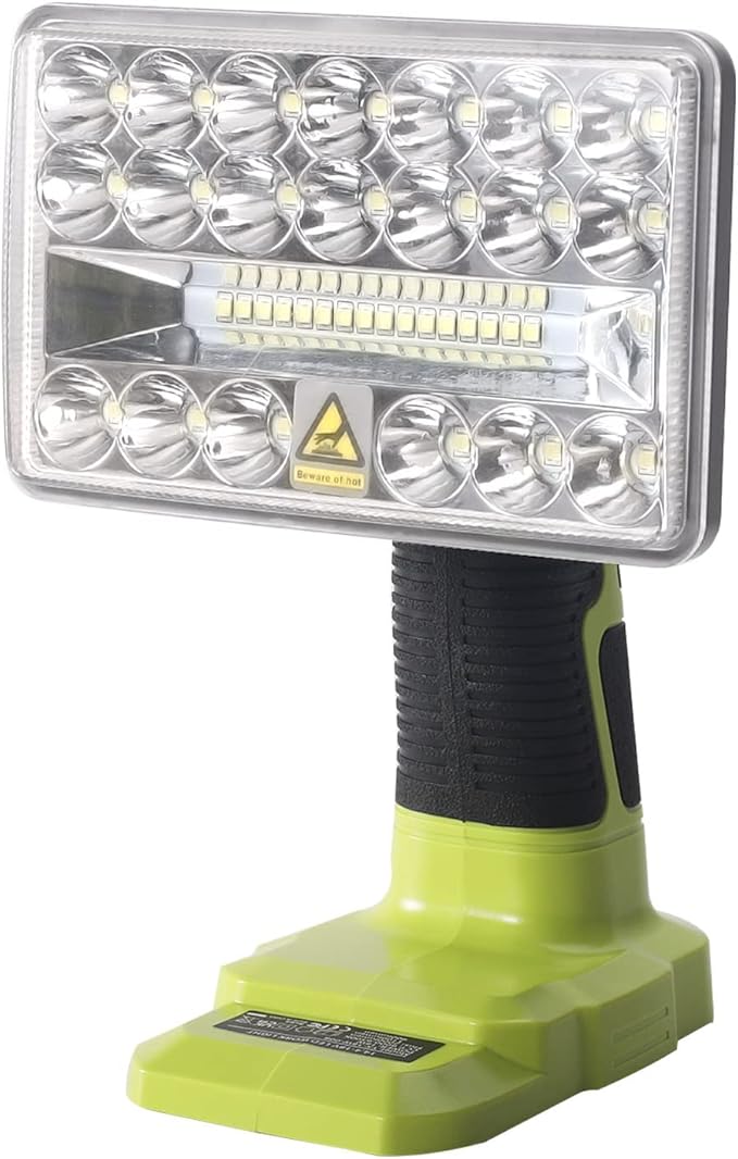 YEX-BUR Cordless LED Work Light for Ryobi 18v Battery, 18W 2000LM Power LED Spotlight Handheld