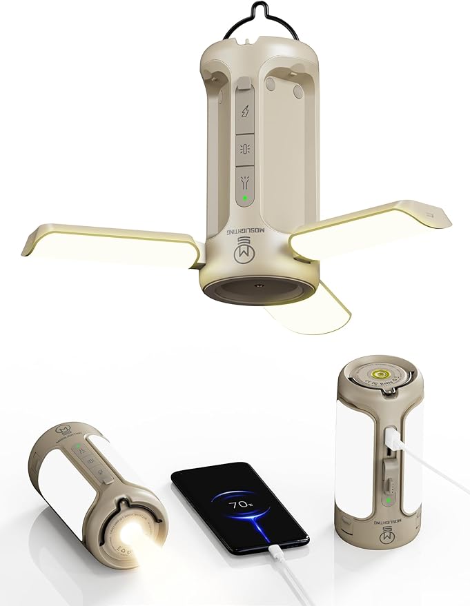 Folding Camping Lantern Rechargeable, 10000mAh Foldable LED Light for Tent Outdoor, IP54