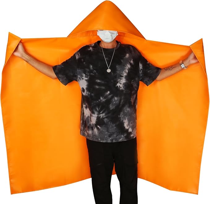 DIBBATU Fireproof Cloak, Fire Escape Cloak, Extra Big Fireproof Fiber Cape, Emergency Used as A