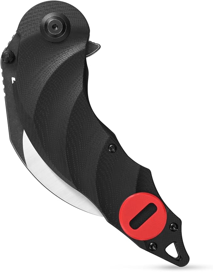 Sitivien ST160 Pocket Folding Knife,K110 Steel Blade with G10 Handle EDC Tool Knife for Outdoor