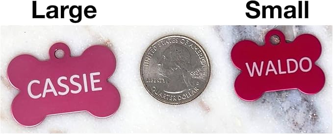 Pet ID Tag Custom for Dog Cat Personalized | Many Shapes and Colors to Choose from | Made in USA |