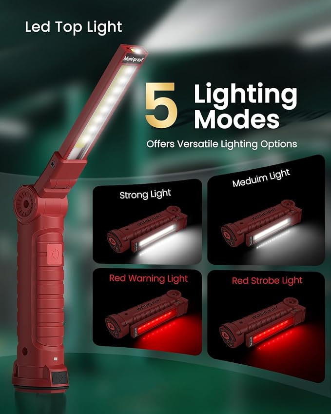 Coquimbo Tools Gifts for Men Dad Husband, Rechargeable LED Work Light Grill Accessories Magnetic