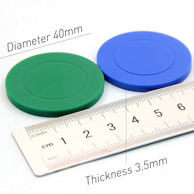 500 Custom Poker Chips Plastic Tokens,40mm/1.57in Diameter,Imprint Full-Color with Your Logo,Text