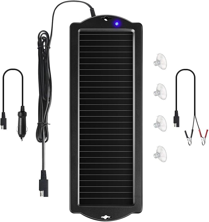 Sunway Solar Car Battery Trickle Charger & Maintainer 12V Solar Panel Power Battery Charger With