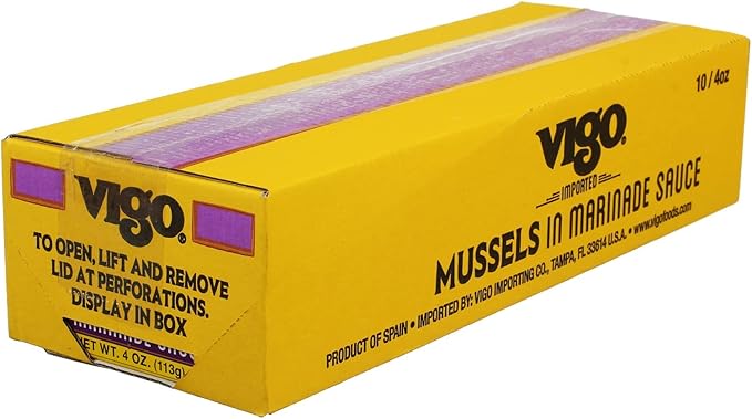Vigo Premium Imported Canned Seafood, Mussels in Marinade Sauce, Specialty Flavored, Perfect for