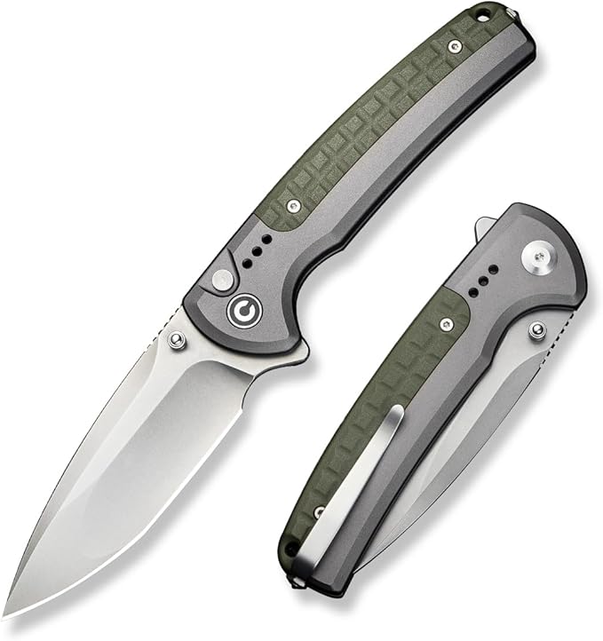 CIVIVI Folding Pocket Knife, Sentinel Strike II Utility Knife with Glass Breaker, 3.7" Nitro-V