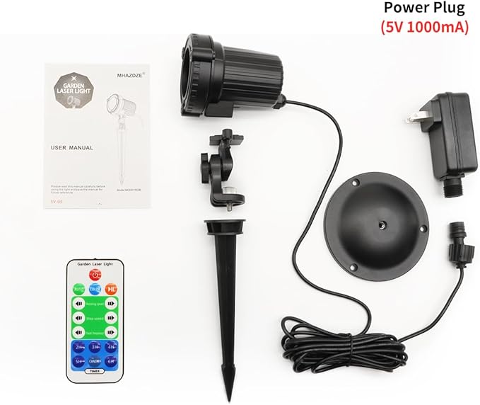 Christmas Laser Lights, Outdoor Garden Laser Lights Projector with Moving RGB Waterproof for