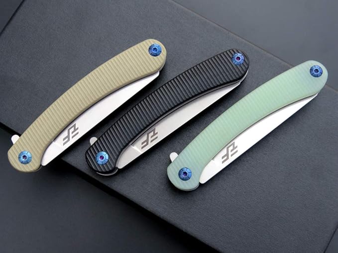Eafengrow EF939 Folding Pocket Knife with D2 Steel Blade G10 Handle; EDC Pocket Folding Knife for