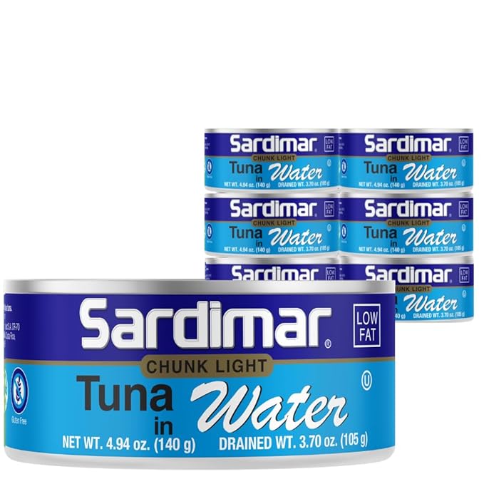 Sardimar Chunk Light Tuna (Water - Pack of 6) - Ready to eat meals in can