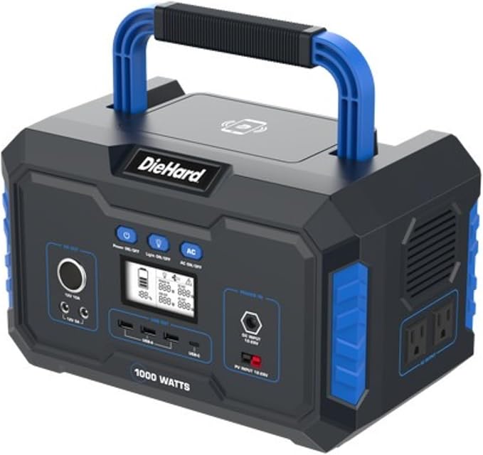 DieHard Portable Power Station 1000-Watt (2000-Watt Peak) - Quiet, Lightweight Solution for Home