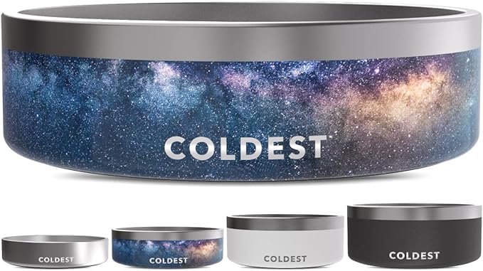 Coldest Dog Bowl - Anti Rust Metal, Non Slip, 3 Layers Insulated Stainless Steel Dog Bowls - Spill