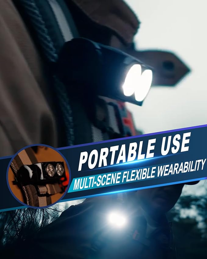 Headlamp Rechargeable 2PCS,4500L Super Bright Light Bright LED Rechargeable Headlight with White