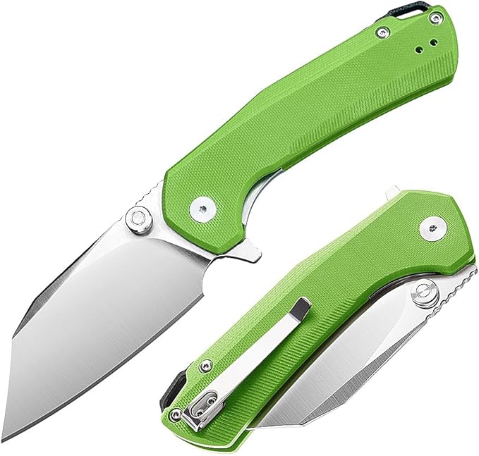ioko Folding Pocket Knife, 3.5-Inch D2 Steel Blade, G10 Handle, EDC Camping Survival Knife with
