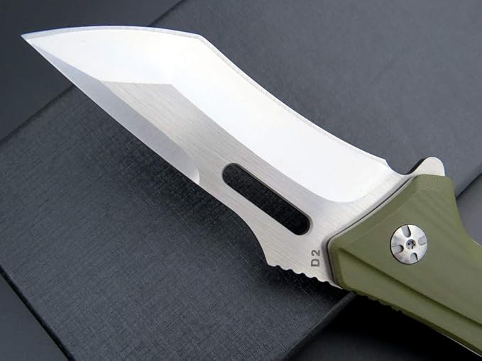 Eafengrow EF908 Pocket Knife Sanding Finished D2 Steel Blade G10 Handle Pocket Clip and Liner Lock
