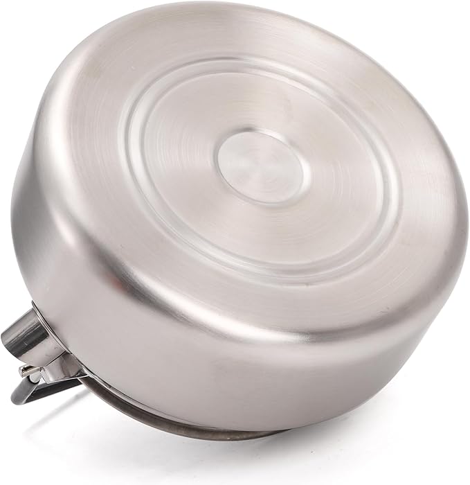 1L Camping Kettle, Portable Outdoor Campfire Kettle, 304 Stainless Steel Camp Tea Coffee Pot