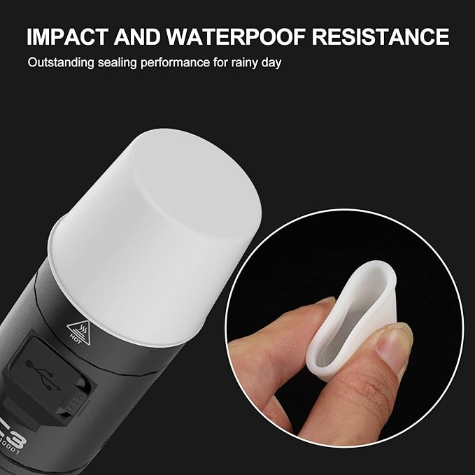 WUBEN AC1 3 Colors Flashlight Diffuser Durable Compatible with 24.5-26mm Diameter Lamp Caps for C3