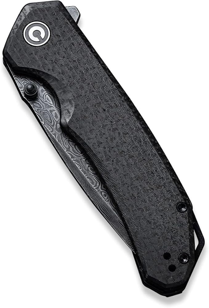CIVIVI Brazen Pocket Knife,3.5-Inch Tanto Damascus Folding Knife, Micarta Outdoor Camping Hiking