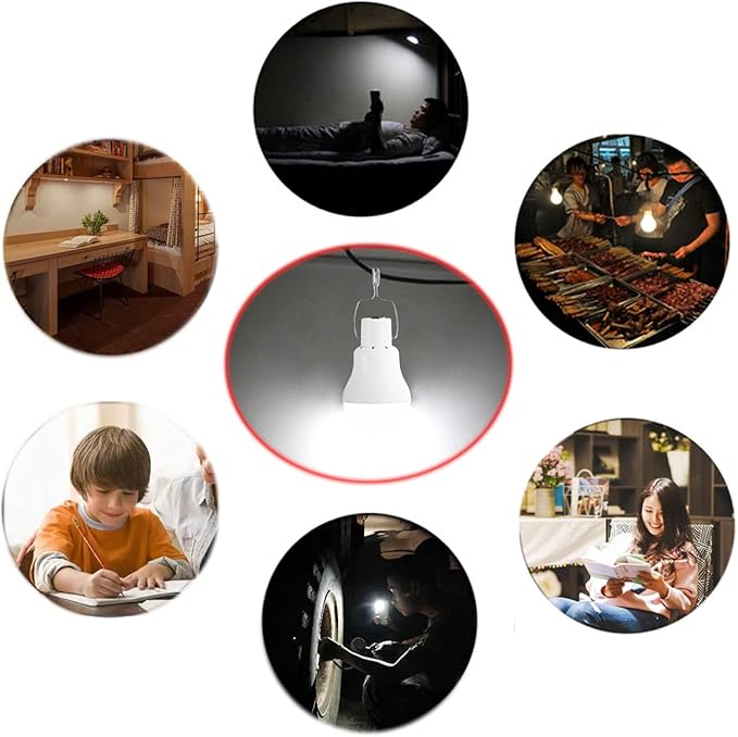 Solar Light Bulb Portable 350LM Solar Powered Camping Light Led Lantern Outdoor for Lamp Light