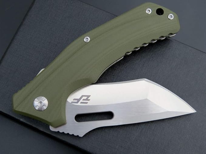 Eafengrow EF908 Pocket Knife Sanding Finished D2 Steel Blade G10 Handle Pocket Clip and Liner Lock