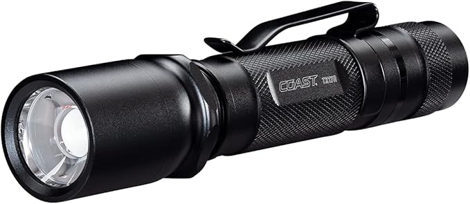 Coast TX17R 1250 Lumen Rechargeable Long Range Tactical LED Flashlight with Spot and Flood Beams