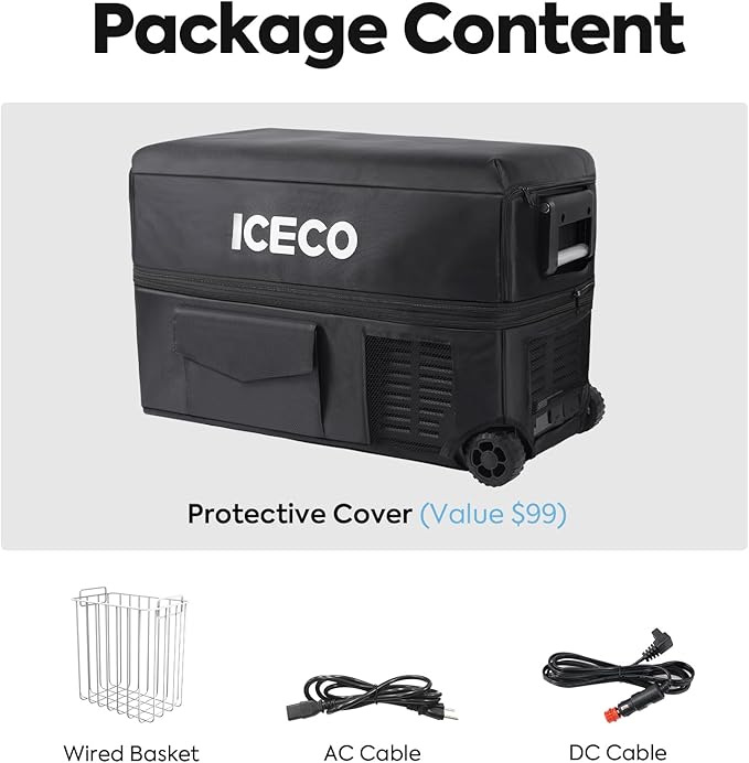 ICECO JP40 Pro 12 Volt Car Refrigerator, Portable Fridge Freezer for Camping, Car Fridge Powered by