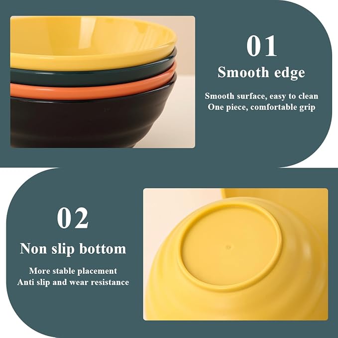Camping Mess Kit for 4 with Bowl, Plate, Cup, Spoon, Fork, Knife and Carry Bag, Plastic Camping
