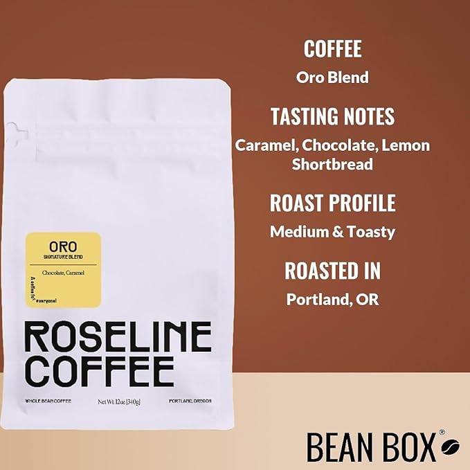 Bean Box Portland Coffee Sampler, 2-Pack - Roasted by Roseline, Gourmet Arabica Coffee, Variety