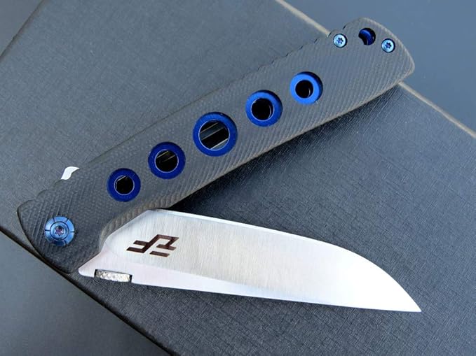 Eafengrow EF27 Folding knife, D2 Steel Blade Everyday Carry, Flipper Open, Liner Lock, G10 Handle