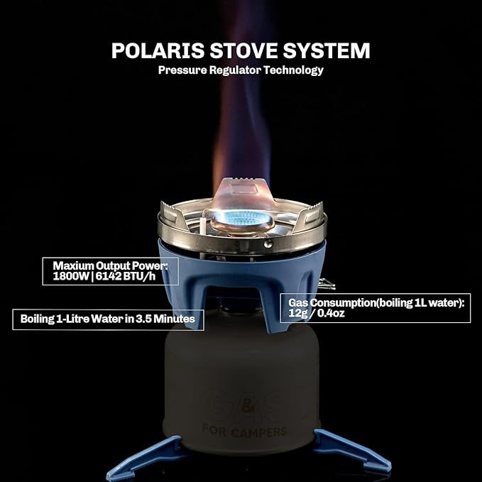 Fire Maple Polaris Pressure Regulator Cooking System | Portable Camping Backpacking Gas Stove with