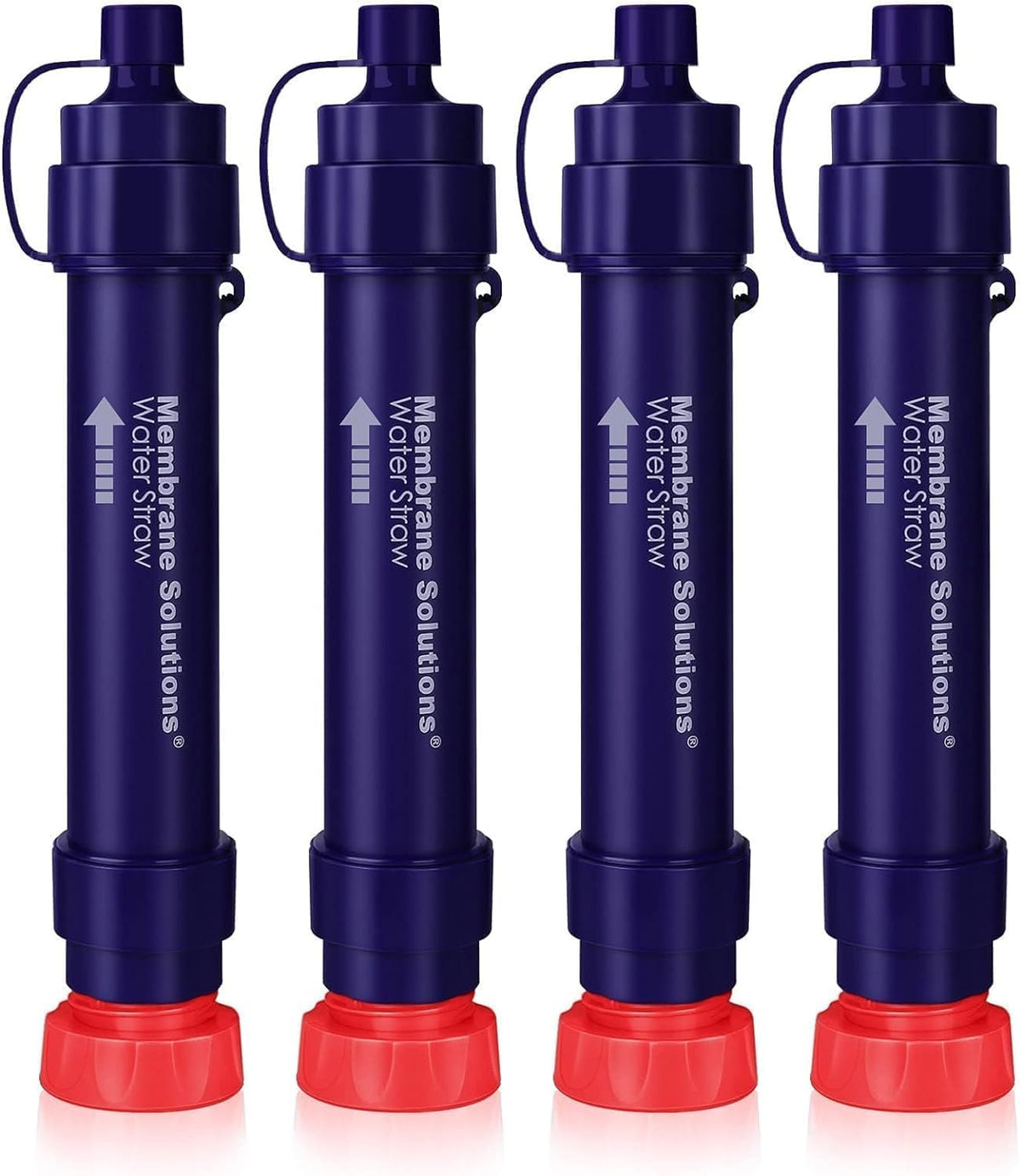 Membrane Solutions S2 Detachable Water Filter Straw, 4-Pack