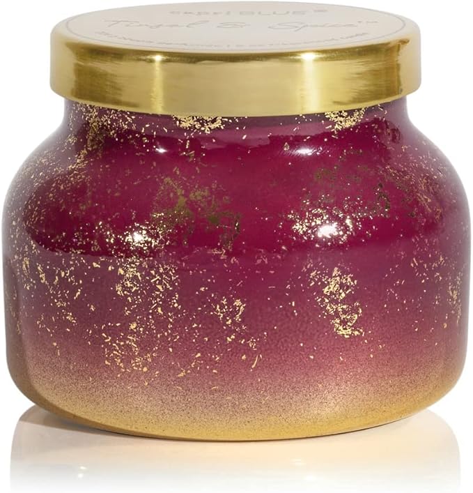Capri Blue Glimmer Jar Candles - Luxury Holiday Scented Candles for Home - Long Lasting Soy Wax