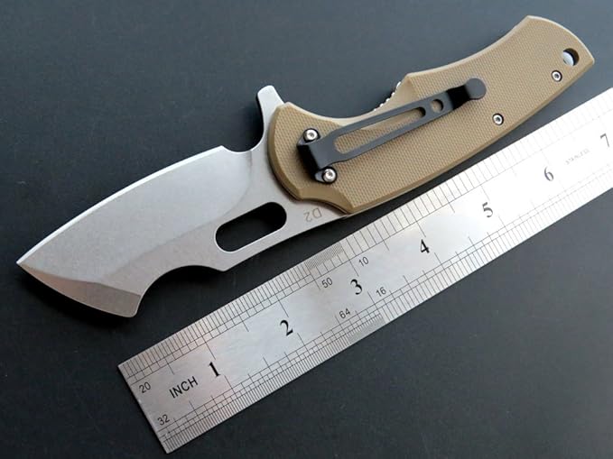 Eafengrow Pocket Knives D2 Blade and G10 Handle Folding Camping Knife Mini Outdoor Pocket Knife