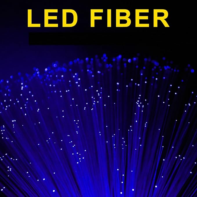 12 Pack Blue Glow Fiber Optic Wands Bulk Light Up Wand Glow Sticks with 3 Light Modes for Easter