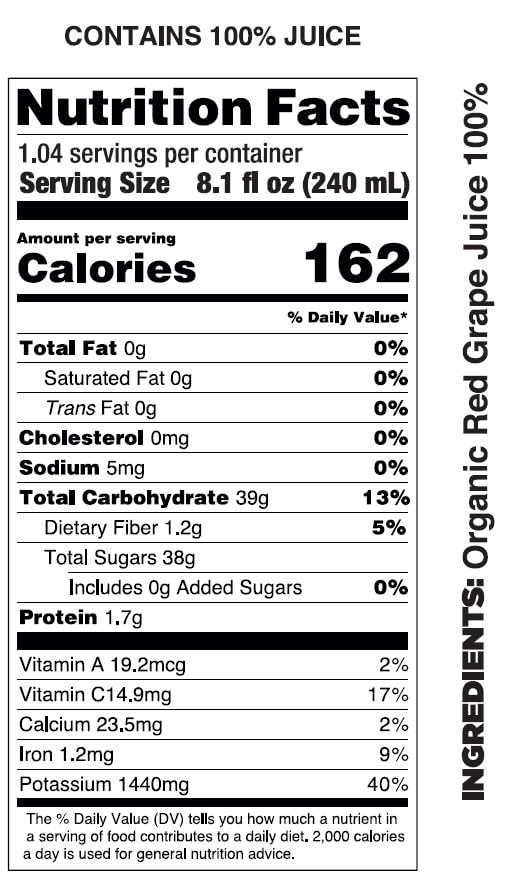 Pomona Organic Juices Pure Grape Juice, 8.4 Ounce Bottle (Pack of 12), Cold Pressed Organic Juice