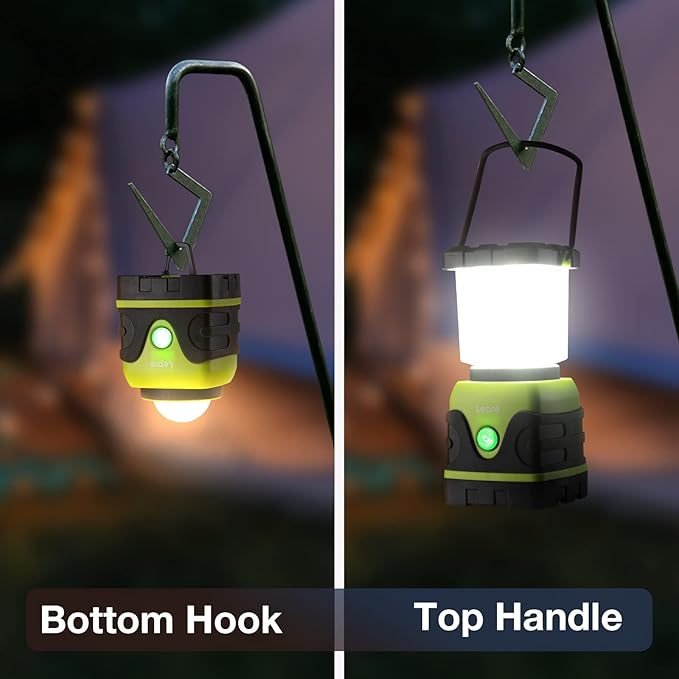 Lepro 1300LM LED Camping Lantern Rechargeable, 4 Light Modes, 3600mAh Power Bank, IPX4 Waterproof