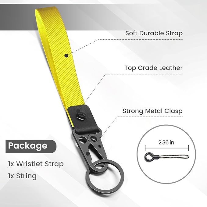 ABLAZE Wristlet Strap for Keys, Hand Wrist Lanyard Durable Key Chain Wristlet Lanyard for Men and