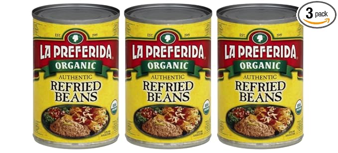 La Preferida Organic Refried Beans, 15 Ounce (Pack of 3)