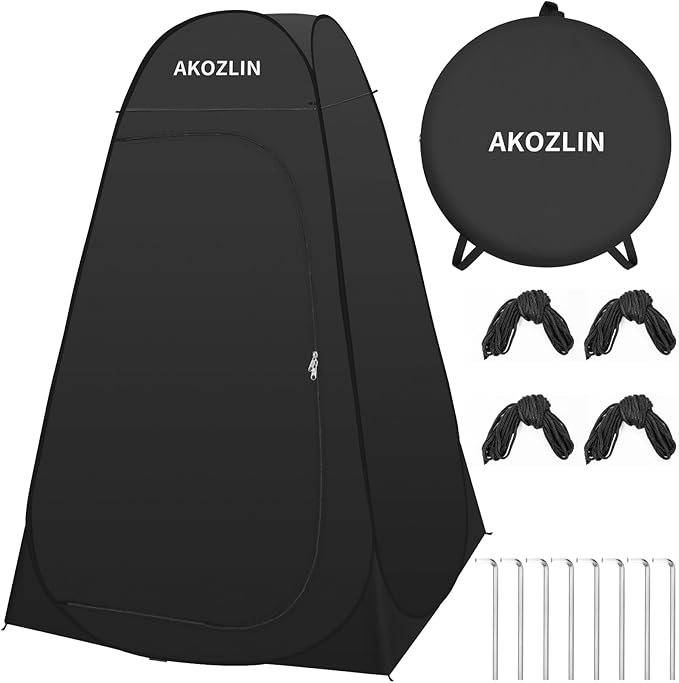 AKOZLIN Portable Pop Up Shower Tent Instant Privacy Dressing Changing Tent Outdoor Shower Room Camp