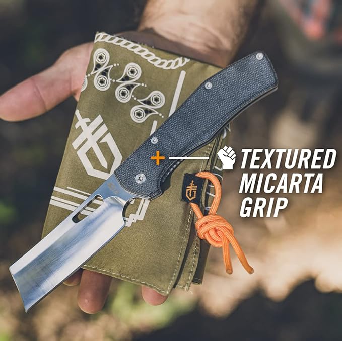 Gerber Gear Flatiron Folding Pocket Knife, EDC Stainless Steel Folding Knife with 3.6" Cleaver