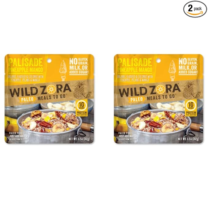 Wild Zora Paleo Freeze Dried Meals for Backpacking & Camping - Healthy Gluten Free & Grain Free