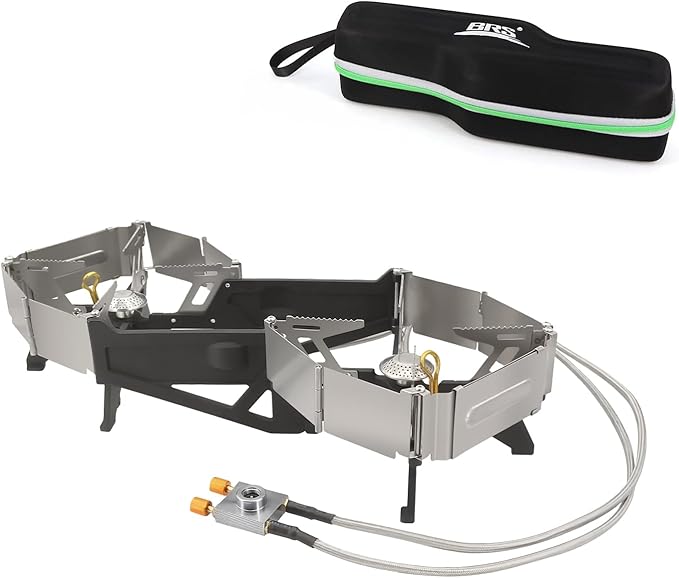 BRS-32 Portable Camping Stove, Foldable, Adjustable Control, and Carrying Case Included