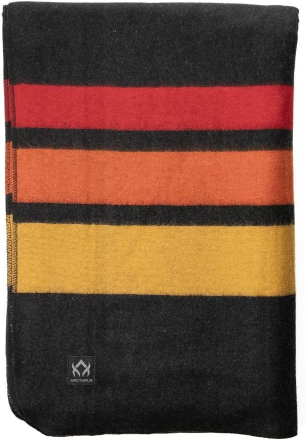 Arcturus Rainier Wool Blanket - Warm, Heavy, Washable, Bed Blanket | Great for Home & Camping