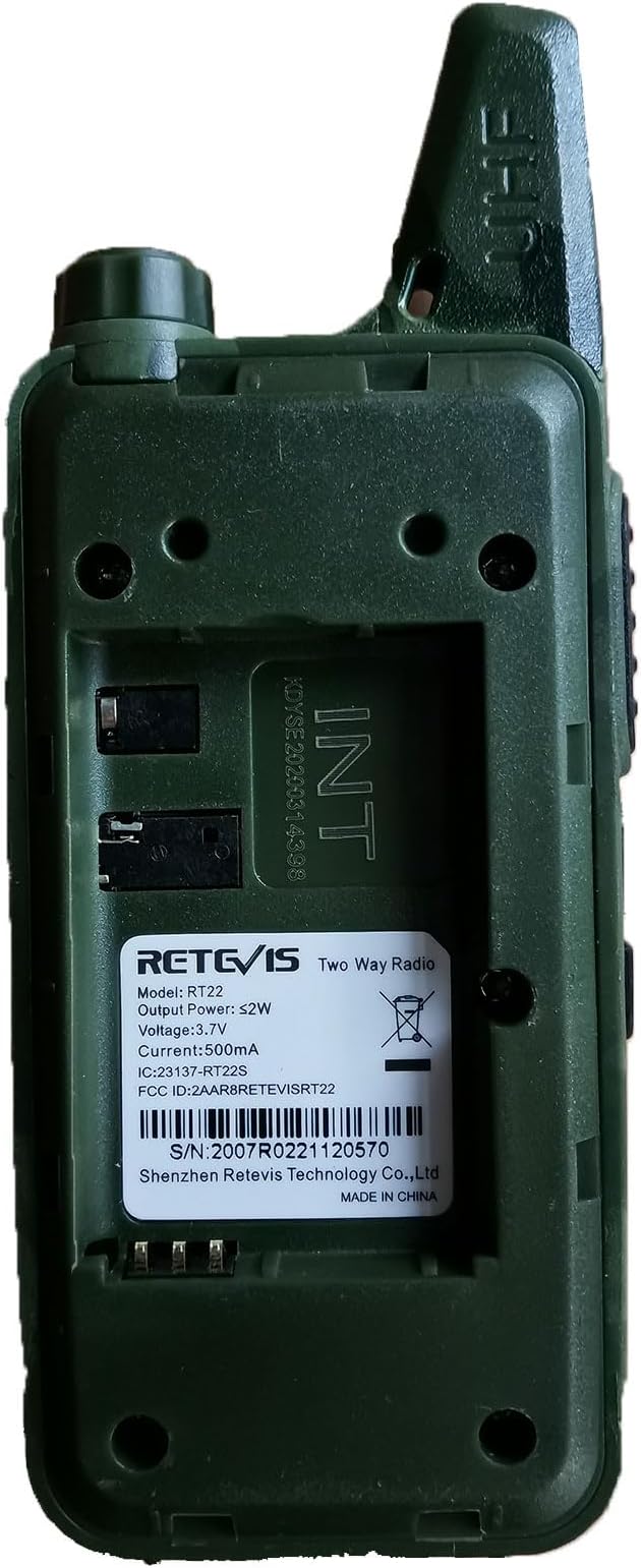 Retevis RT22 Walkie Talkies Rechargeable, Voice Activated, Emergency Alarm, Outdoor Cruise Ship ATV