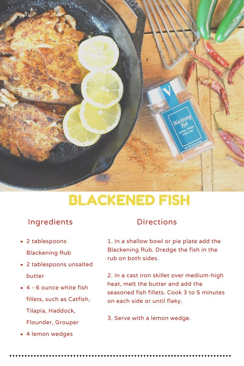 Blackening Seasoning Rub – Smoky Cajun Spice Blend with Garlic, Cumin & Chipotle for Fish, Chicken
