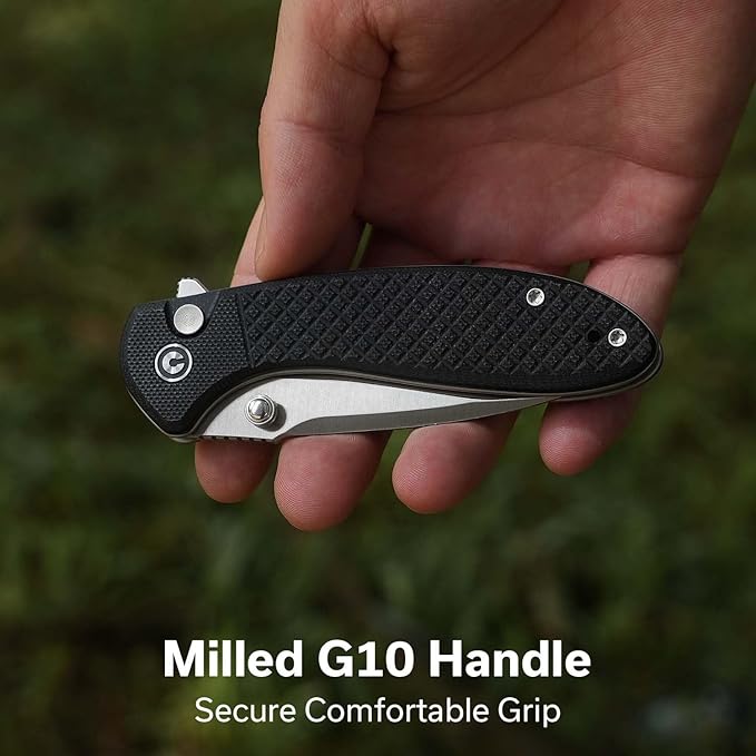 CIVIVI Faeger Pocket Folding Knife for EDC, 2.98" Swedish 14C28N Blade G10 Handle, Reversible Clip