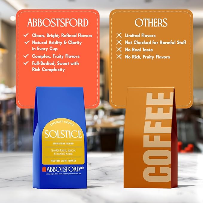 Solstice Coffee Whole Bean, Medium Light Roast Coffee Beans with Bright Flavors of Golden Raisin