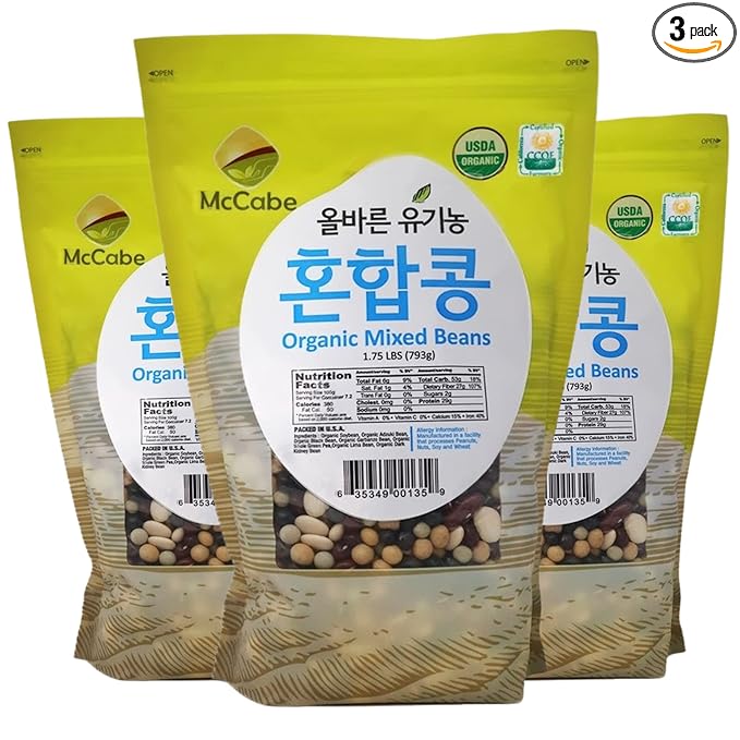 McCabe Organic Mixed Bean - Organic Dried Beans | Rich with Fiber & Minerals | USDA and CCOF